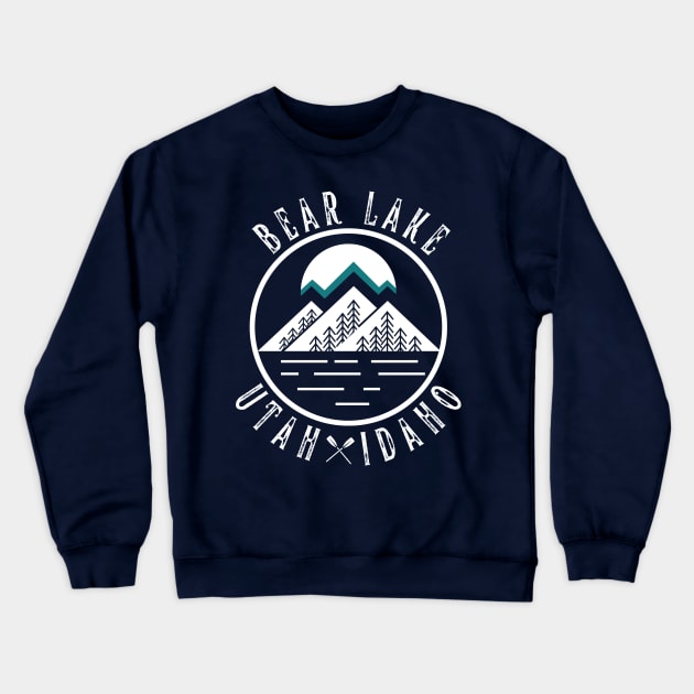 Bear Lake Utah Mountain Skiing Hiking Fishing Boating Crewneck Sweatshirt by MalibuSun